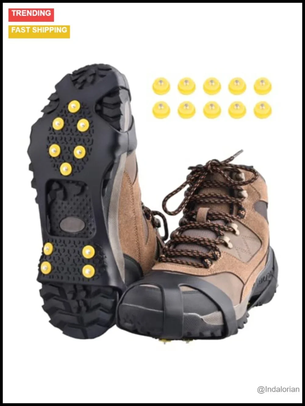 Anti Slip Ice Grips Snow Crampons Traction Cleats for Shoes Boots